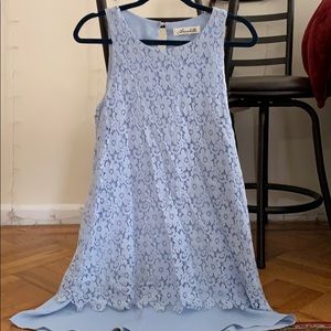 Blue crochet dress